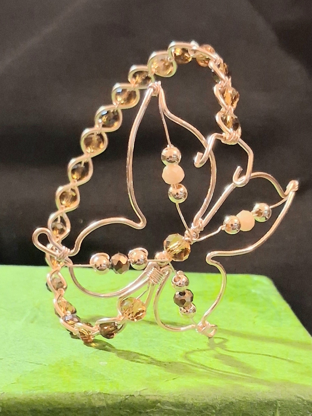 Handcrafted Wire Butterfly Lasso Bracelet.